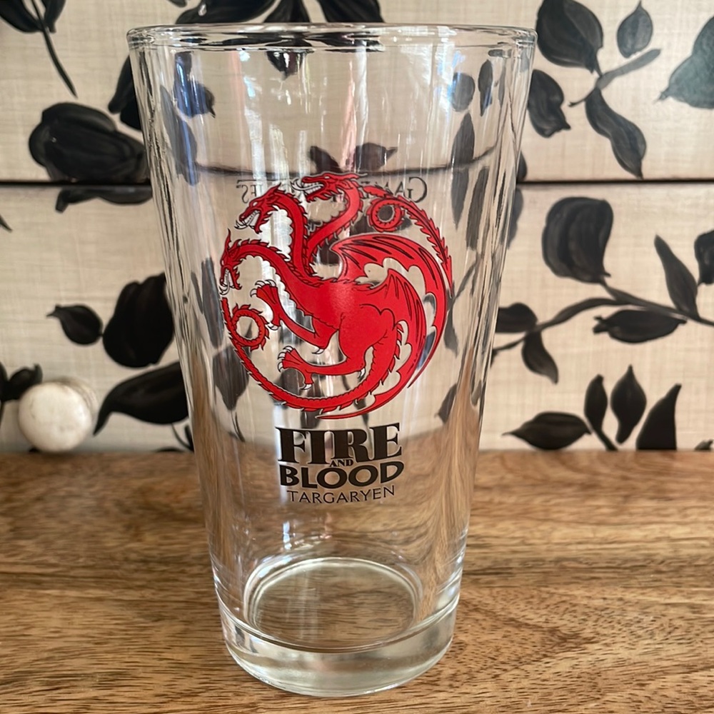 ❤️GAME OF THRONES Fire and Blood TARGARYEN Glass.
